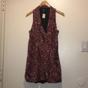 Bebe 100% Silk Multicolored Romper